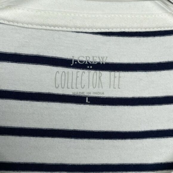 J.CREW Embellished Lobster Tee Women Large Striped NEW Sequin Nautical BY963 - Picture 11 of 14